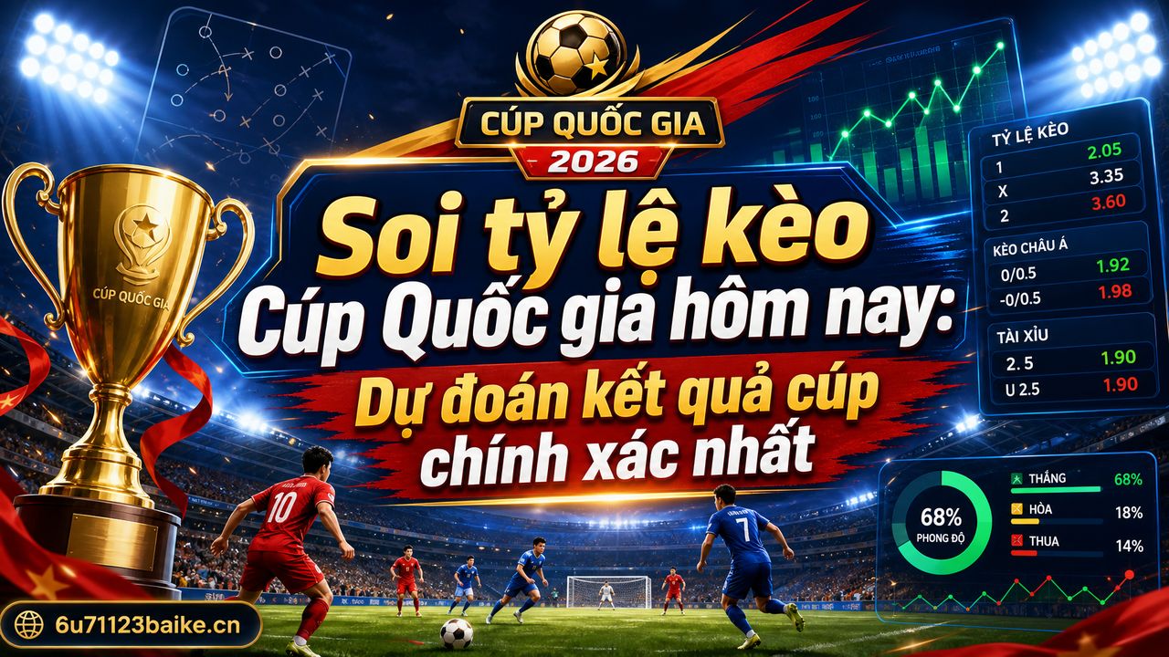 Soi tỷ lệ kèo Cúp Quốc gia hôm nay: Dự đoán kết quả cúp chính xác nhất