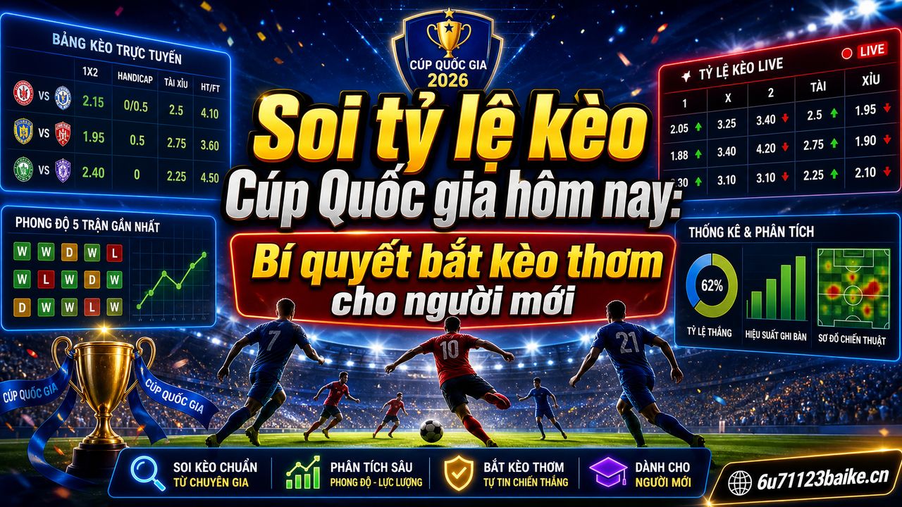 Soi tỷ lệ kèo Cúp Quốc gia hôm nay: Bí quyết bắt kèo thơm cho người mới