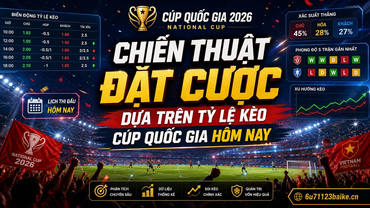 Chiến thuật đặt cược dựa trên tỷ lệ kèo Cúp Quốc gia hôm nay